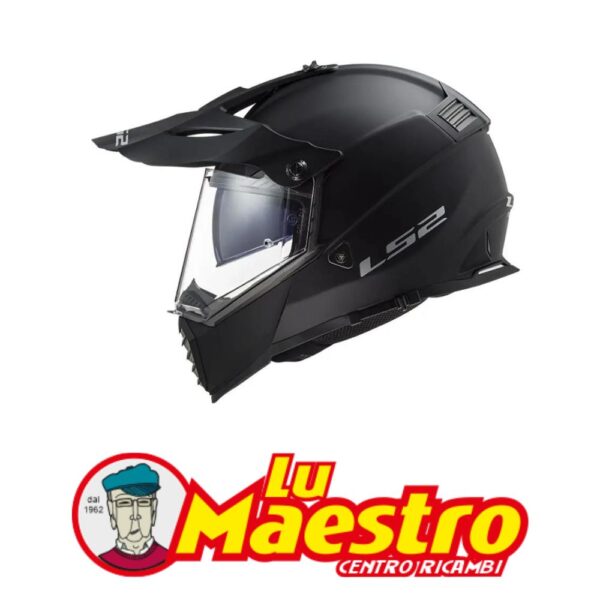 Casco Integrale LS2 MX436 PIONEER EVO Nero Opaco Helmet Full Face Matt Black