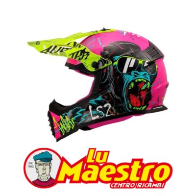 Casco Integrale CROSS LS2 MX437 FAST EVO GORILLA Nera Viola HELMET CROSS