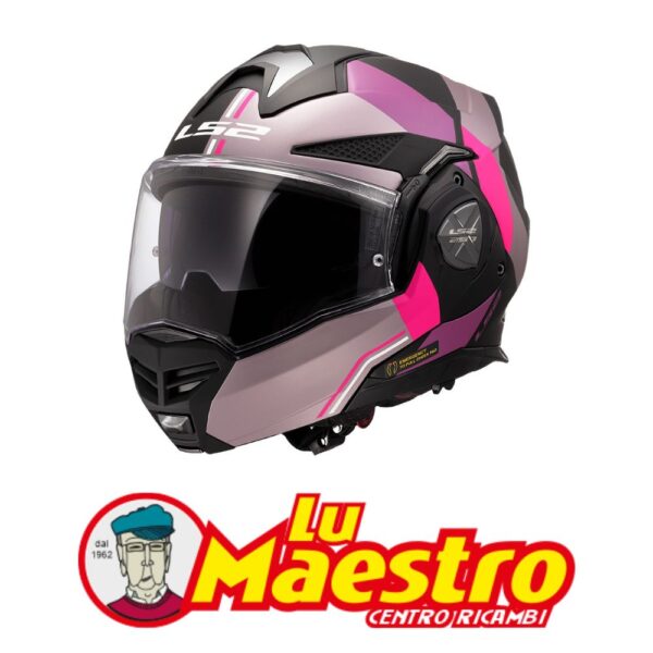 Casco Modulare in Fibra LS2 FF901 Advant X Grigio Viola Opaco Flip Up Helmet Ultra Matt Grey Purple