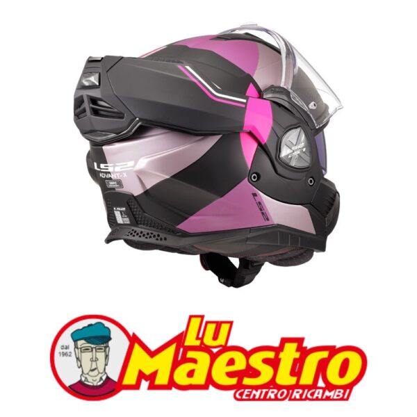 Casco Modulare in Fibra LS2 FF901 Advant X Grigio Viola Opaco Flip Up Helmet Ultra Matt Grey Purple