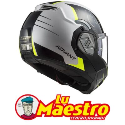 Casco Modulare LS2 FF906 ADVANT CODEX WHITE BLACK Bianco Nero Giallo FLIP UP Helmet