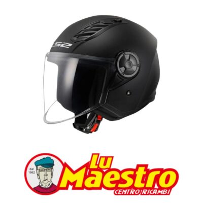 Casco JET Visiera Lunga LS2 OF616 AIRFLOW II Nero Opaco LS2 Open Face Helmet AIRFLOW II Matt Black