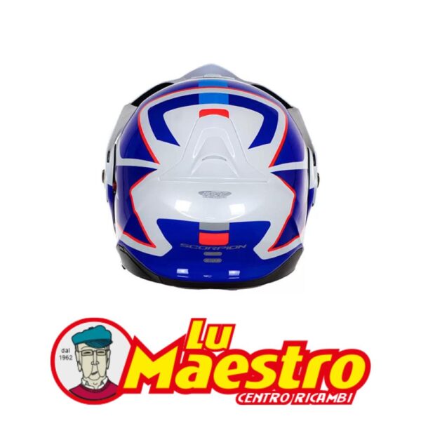 Casco Modulare Moto Scorpion Exo ADX-2 Camino Bianco Blue Rosso Helmet Flip-Up Pearl White Blue Red PJ