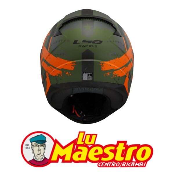 Casco per Moto Integrale Verde Arancio Thunderbirds LS2 FF353 RAPID CIRCLE Helmet Full Face Orange Green