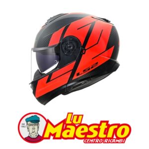 Casco Modulare LS2 FF908 STROBE II Code Nero Rosso FLIP UP HELMET Matt Black Red