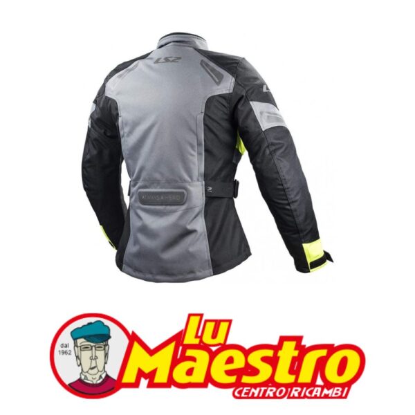 Giacca Donna Moto LS2 Phase Lady Grigio Nero Giallo Hi-Vi Certificata