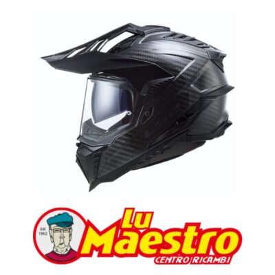 Casco Integrale LS2 MX701 EXPLORER CARBON Enduro Stradale Doppia Visiera Carbonio Lucido Adventure Helmet Full Face Gloss Carbon