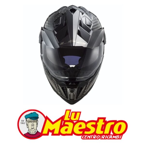 Casco Integrale LS2 MX701 EXPLORER CARBON Enduro Stradale Doppia Visiera Carbonio Lucido Adventure Helmet Full Face Gloss Carbon