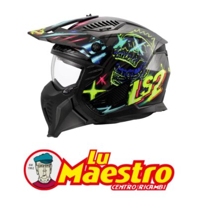 Casco con Mentoniera Staccabile LS2 Drifter OF606 Rayz Blu Nero Gloss Blue Black Flip Up Ls2 Helmet