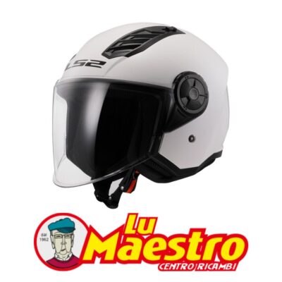 Casco JET Visiera Lunga LS2 OF616 AIRFLOW BIANCO LS2 Open Face Helmet AIRFLOW White