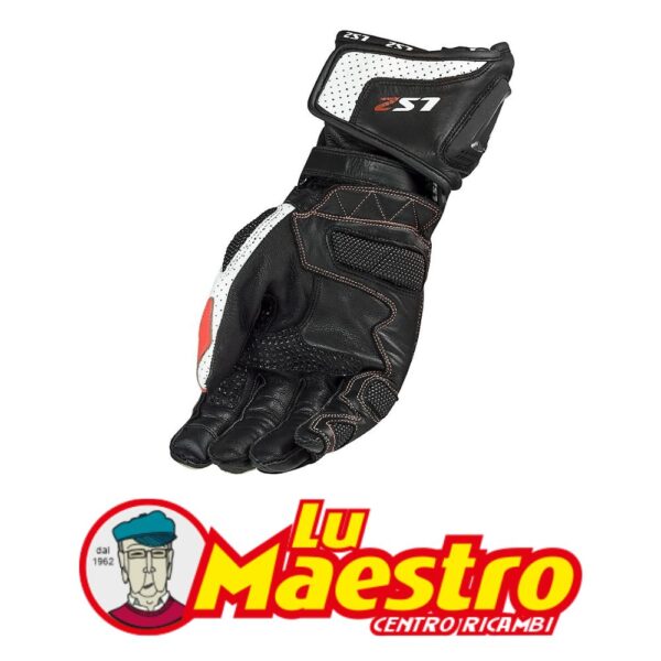 Guanto per Moto in Pelle LS2 SWIFT RACING Nero Rosso