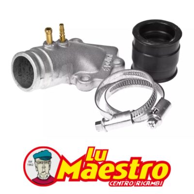 2150401 Kit Collettore Aspirazione POLINI per Malaguti F10 Yamaha JOG Diametro 25 31 Raccordo in Gomma 30 37